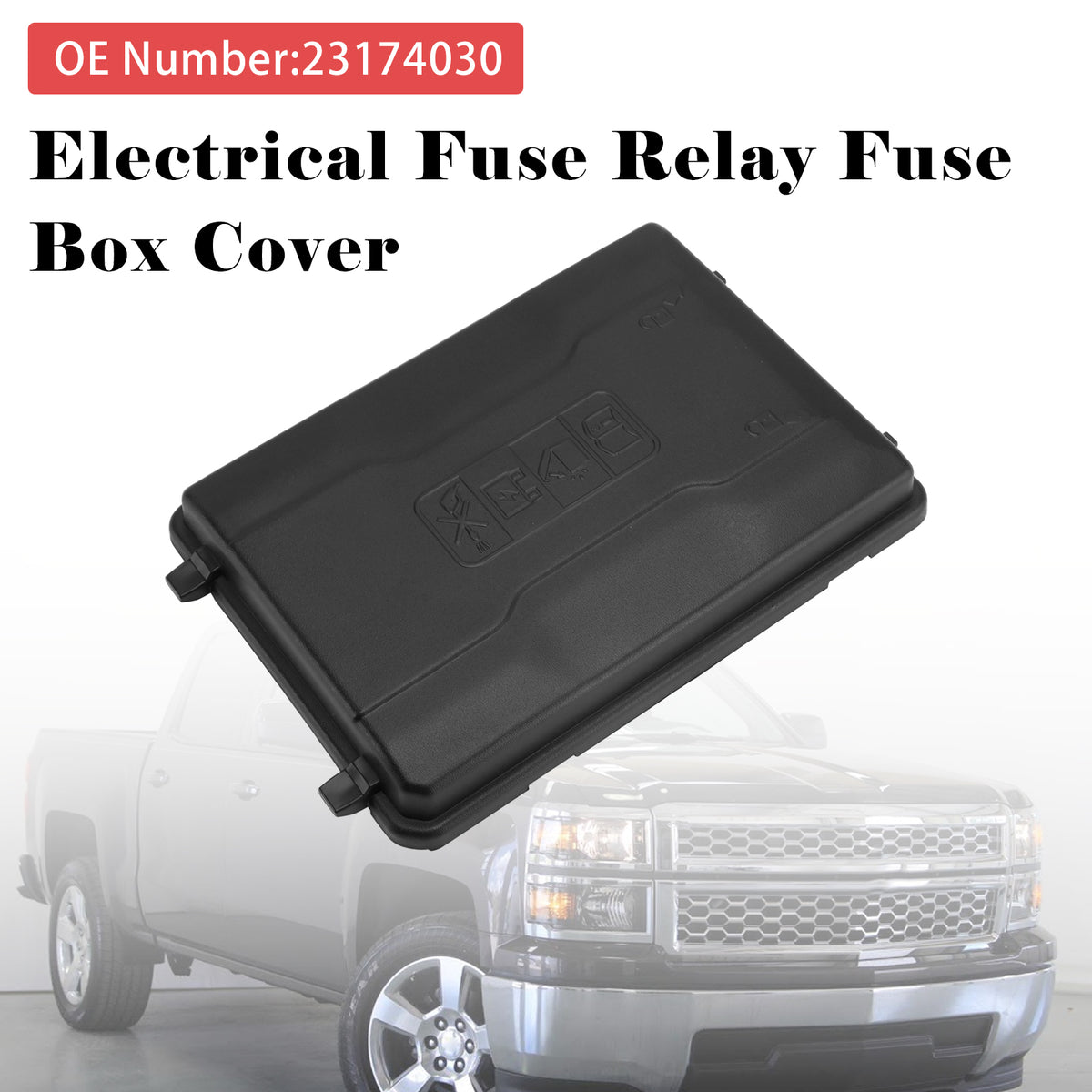 Chevy Silverado 1500 LD/Silverado 1500/Silverado 2500 HD/Silverado 3500 HD 2014-2019 Electrical Fuse Relay Fuse Box Cover 23174030