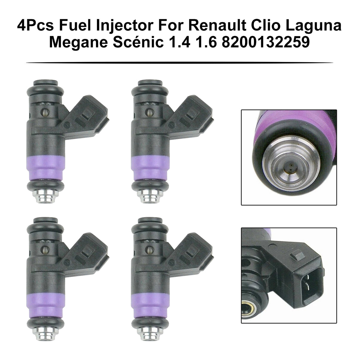 Renault Clio Laguna Megane Scénic 1.4 1.6 8200132259 4PCS Fuel Injector