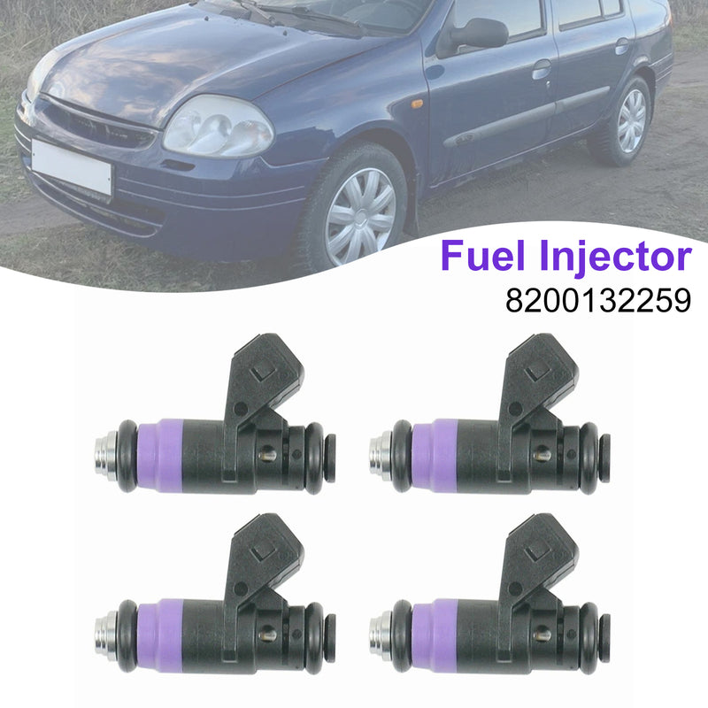 Renault Clio Laguna Megane Scénic 1.4 1.6 8200132259 4PCS Fuel Injector