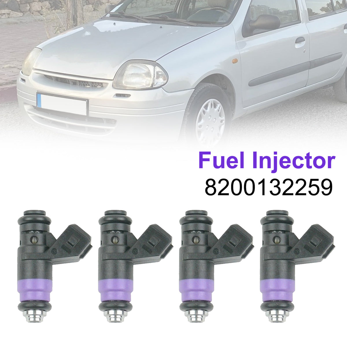 Renault Clio Laguna Megane Scénic 1.4 1.6 8200132259 4PCS Fuel Injector