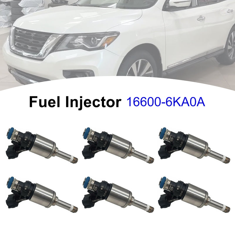 Nissan Pathfinder Infiniti QX60 2017-2020 V6 3.5 16600-6KA0A 6PCS Fuel Injector