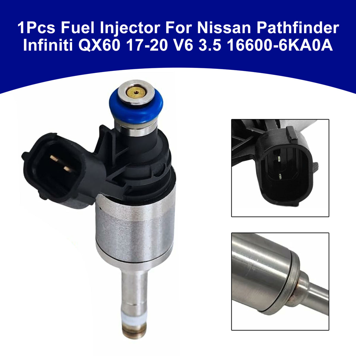 Nissan Pathfinder Infiniti QX60 2017-2020 V6 3.5 16600-6KA0A 1PCS Fuel Injector