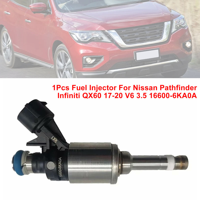 Nissan Pathfinder Infiniti QX60 2017-2020 V6 3.5 16600-6KA0A 1PCS Fuel Injector