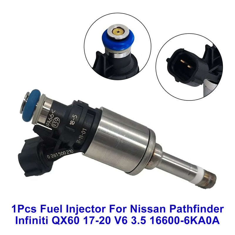 Nissan Pathfinder Infiniti QX60 2017-2020 V6 3.5 16600-6KA0A 1PCS Fuel Injector