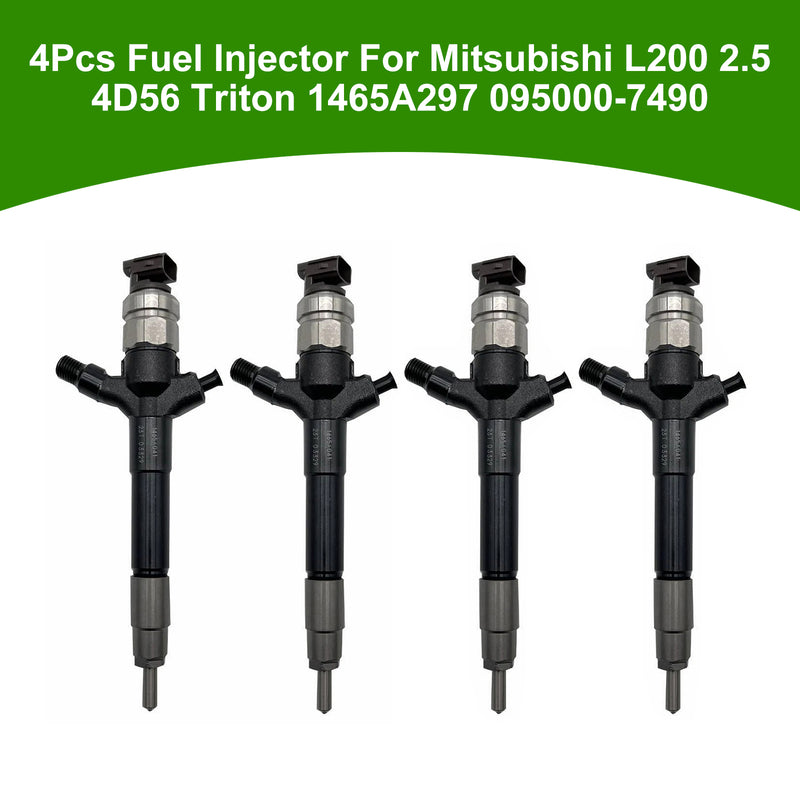 Mitsubishi L200 2.5 4D56 Triton 1465A297 095000-7490 4PCS Fuel Injector