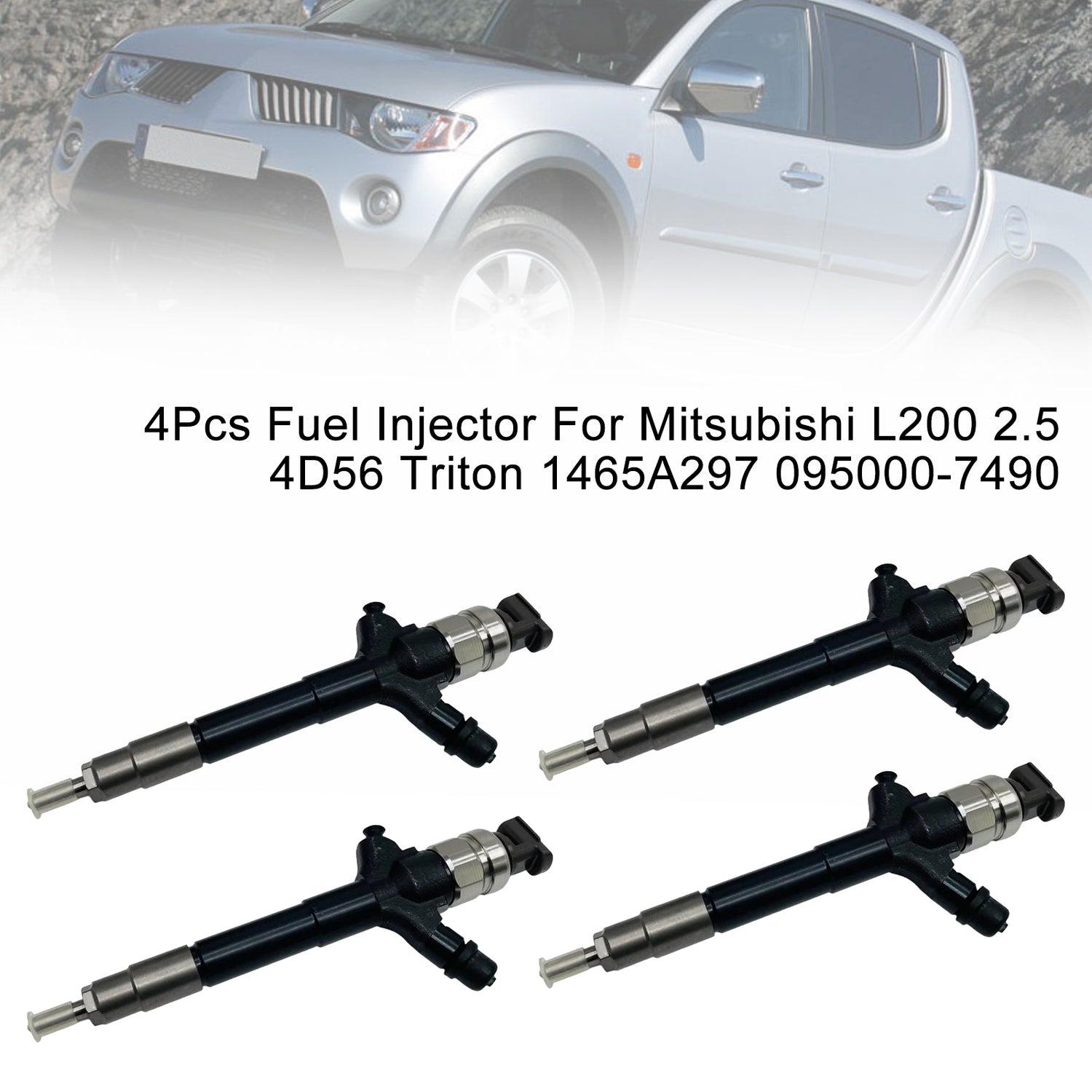 Mitsubishi L200 2.5 4D56 Triton 1465A297 095000-7490 4PCS Fuel Injector