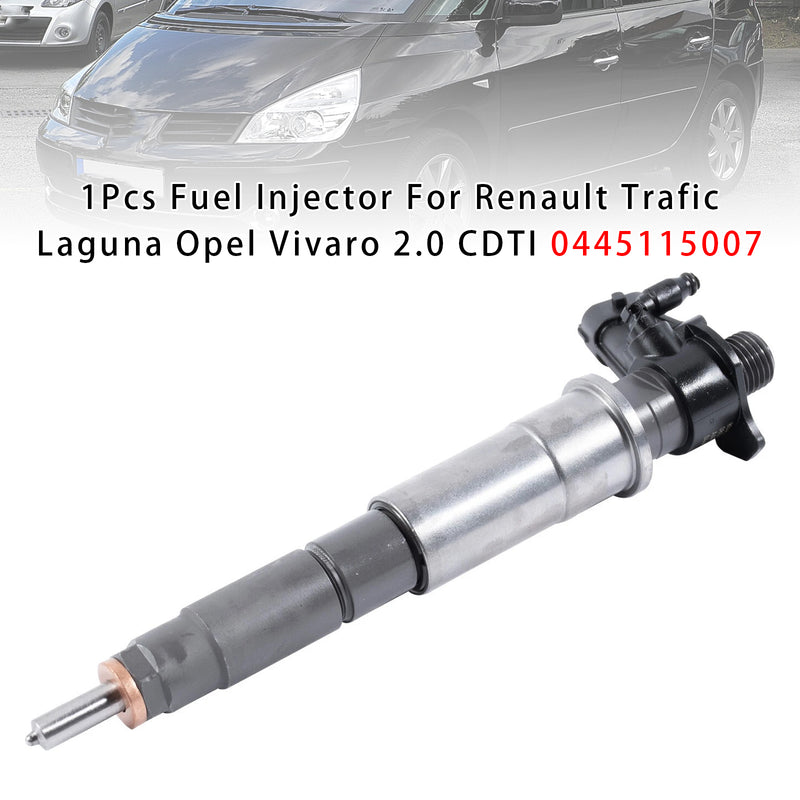 Renault Trafic Laguna Opel Vivaro 2.0 CDTI 0445115007 1PCS Fuel Injector