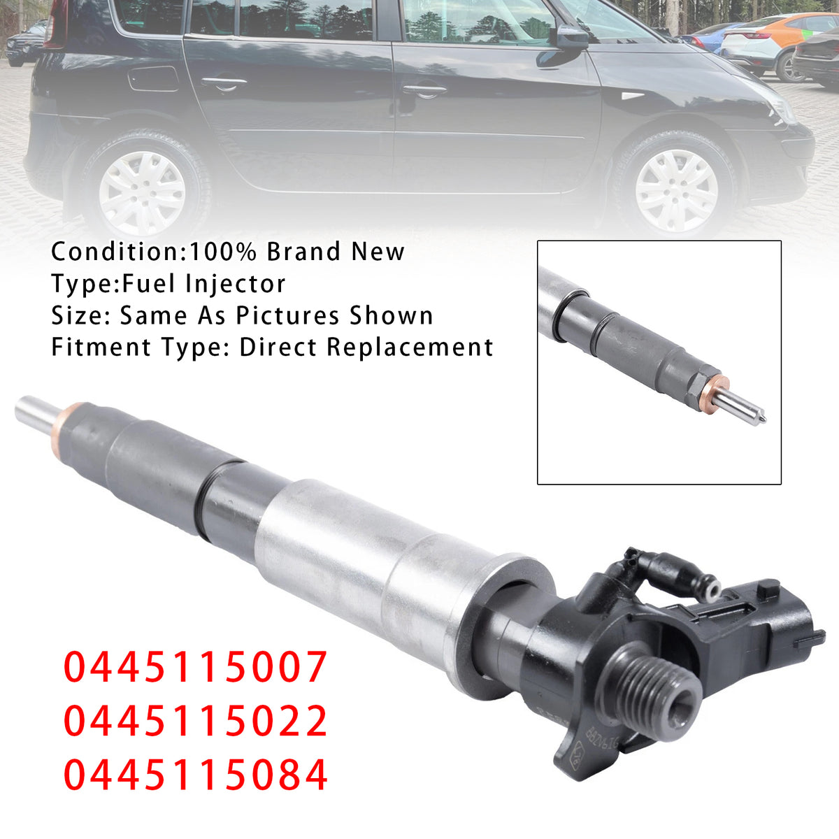 Renault Trafic Laguna Opel Vivaro 2.0 CDTI 0445115007 1PCS Fuel Injector
