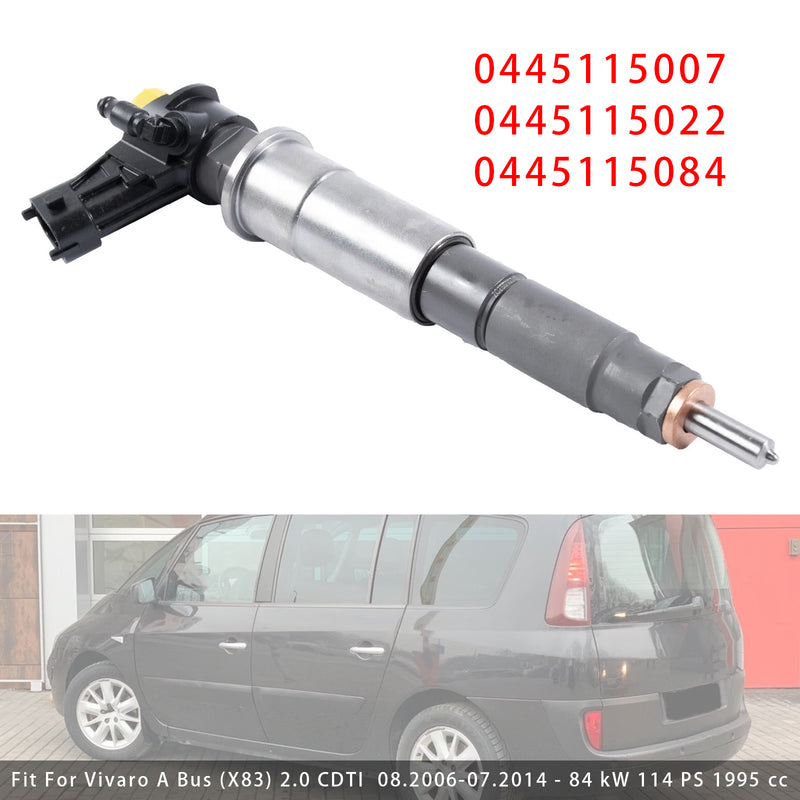 Renault Trafic Laguna Opel Vivaro 2.0 CDTI 0445115007 1PCS Fuel Injector