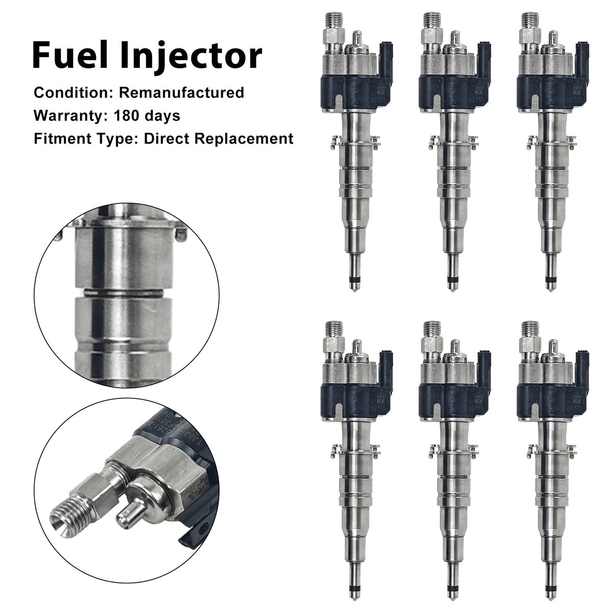 BMW N54 N63 335 535 550 750 X5 X6 6PCS Fuel Injector 13537585261-12