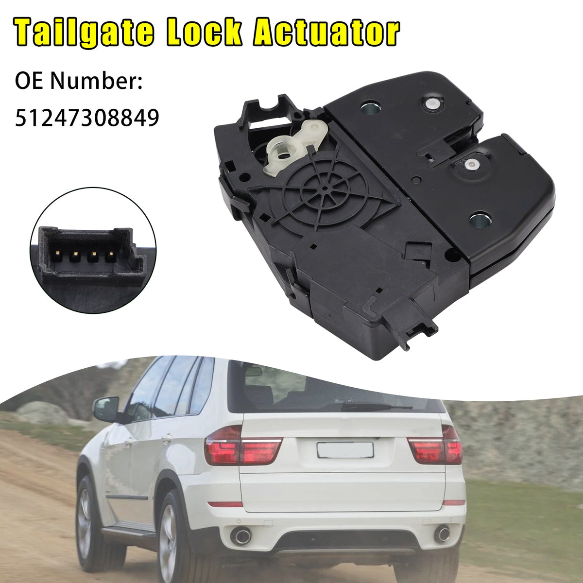 Tailgate Lock Actuator 51247308849 For BMW X5 E70 xDrive 30d 30i 2006-2013
