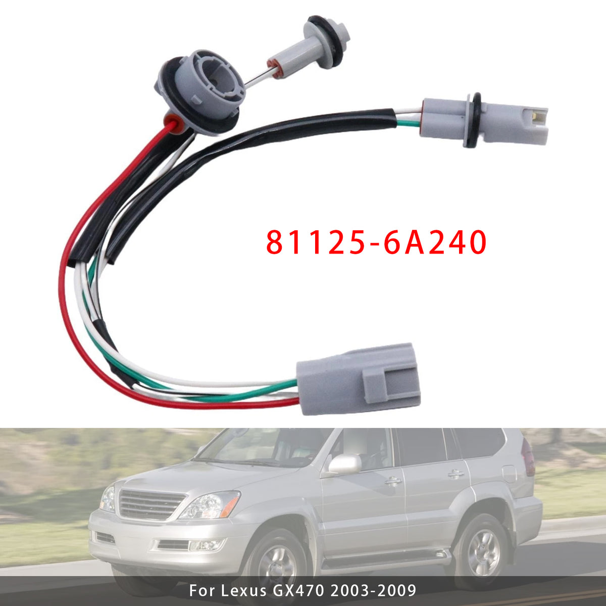 2003-2009 Toyota GX470 Front Headlamp Wire Harness 81125-6A240