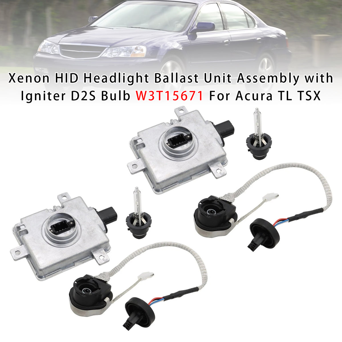 Acura TL TSX Xenon HID Headlight Ballast Unit Assembly with Igniter D2S Bulb