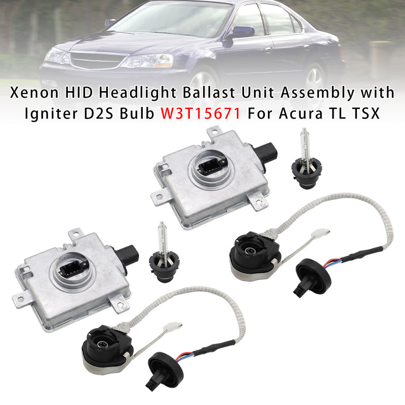 Acura TL TSX Xenon HID Headlight Ballast Unit Assembly with Igniter D2S Bulb