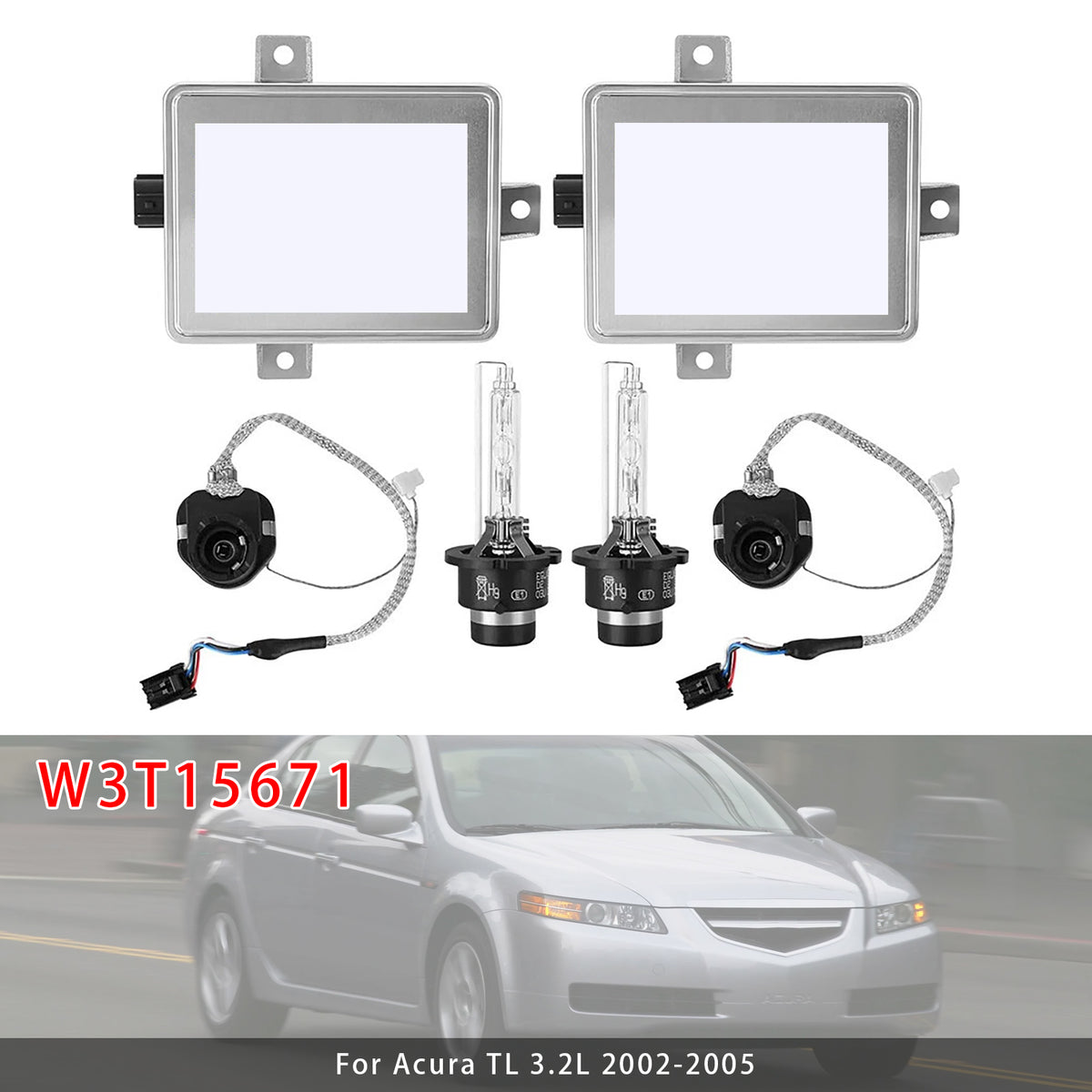 Acura TL TSX Xenon HID Headlight Ballast Unit Assembly with Igniter D2S Bulb