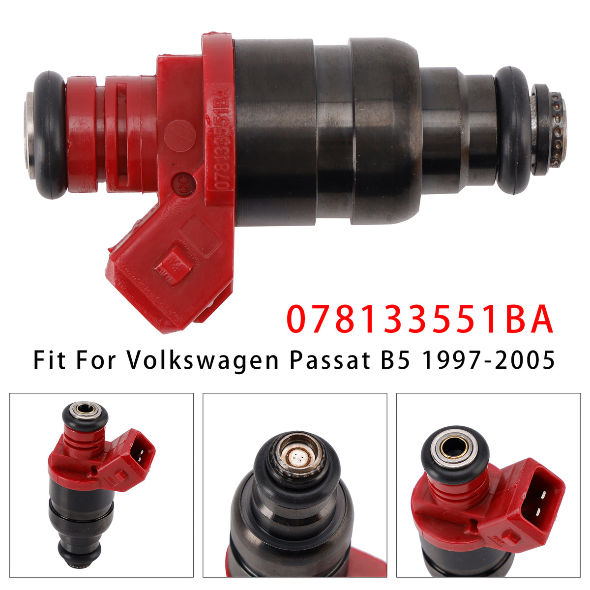 Volkswagen Passat 2.8L Audi Skoda Superb 078133551BA 1PCS Fuel Injector
