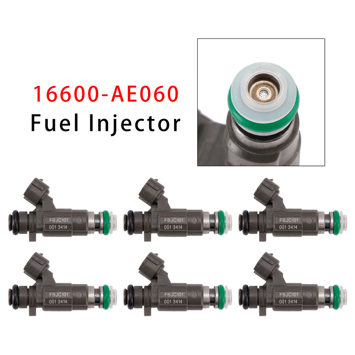 Nissan Altima 3.5L VQ35DE VK45DE 2002-2005 16600-AE060 6PCS Fuel Injector