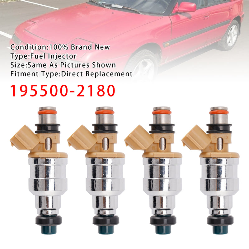 Mazda 323 Miata Protege Ford Escort 1.8L 195500-2180 4PCS Fuel Injector