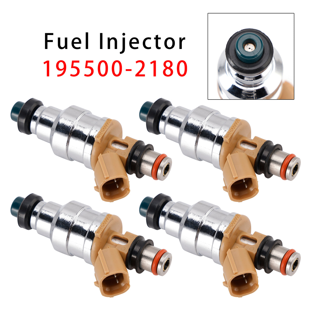 Mazda 323 Miata Protege Ford Escort 1.8L 195500-2180 4PCS Fuel Injector