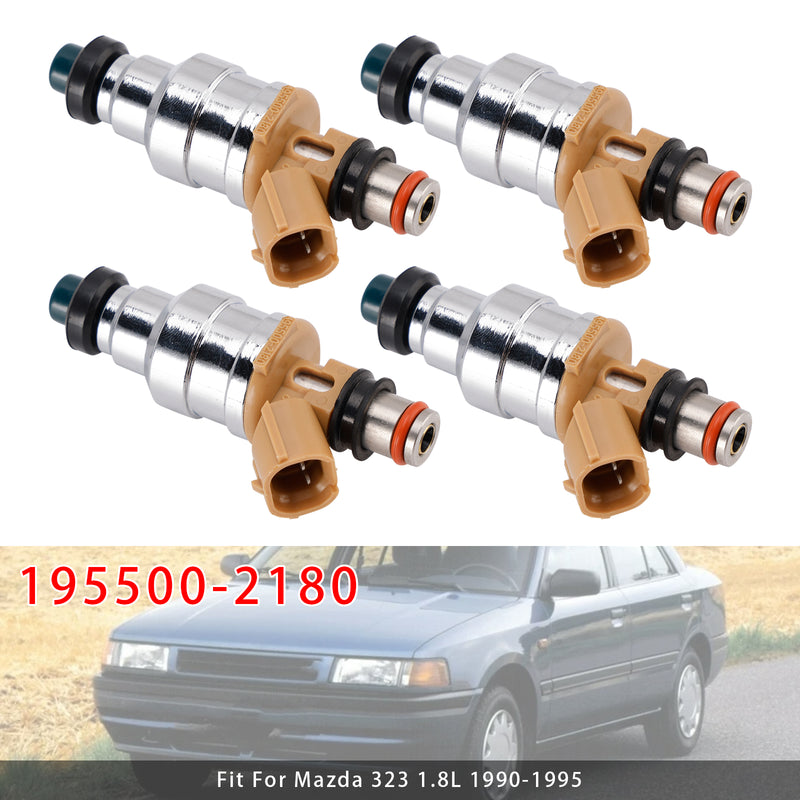 Mazda 323 Miata Protege Ford Escort 1.8L 195500-2180 4PCS Fuel Injector