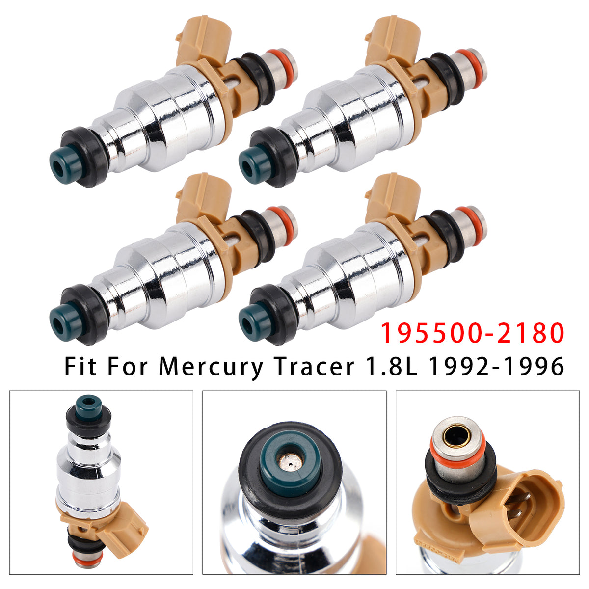 Mazda 323 Miata Protege Ford Escort 1.8L 195500-2180 4PCS Fuel Injector