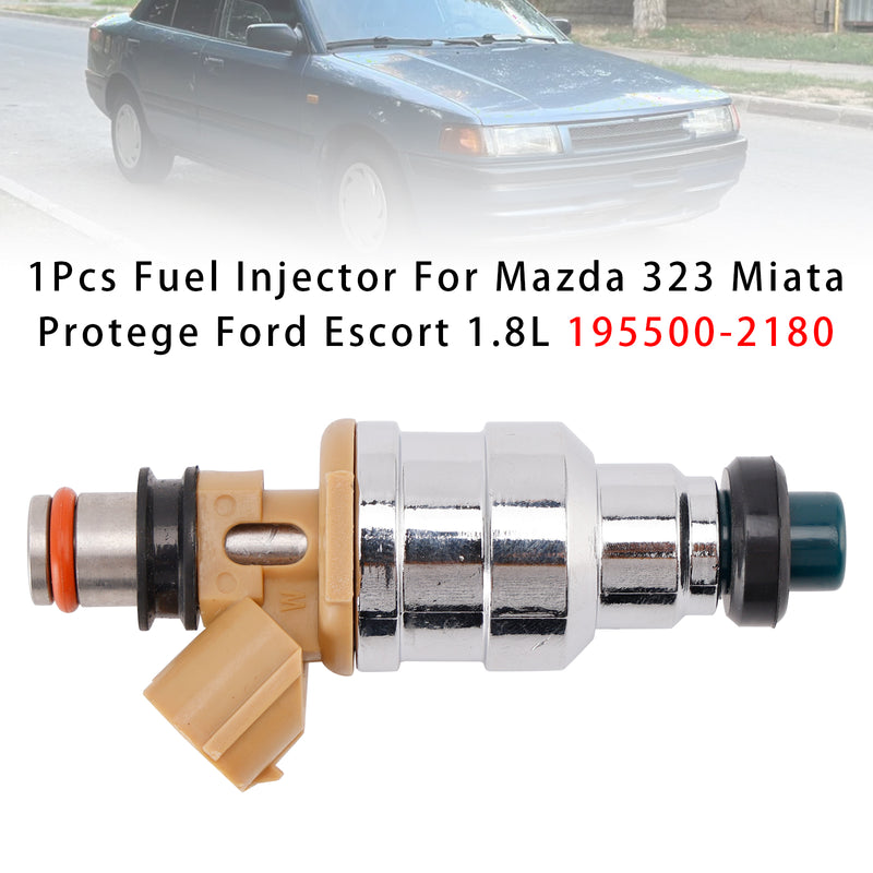 Mazda 323 Miata Protege Ford Escort 1.8L 195500-2180 1PCS Fuel Injector