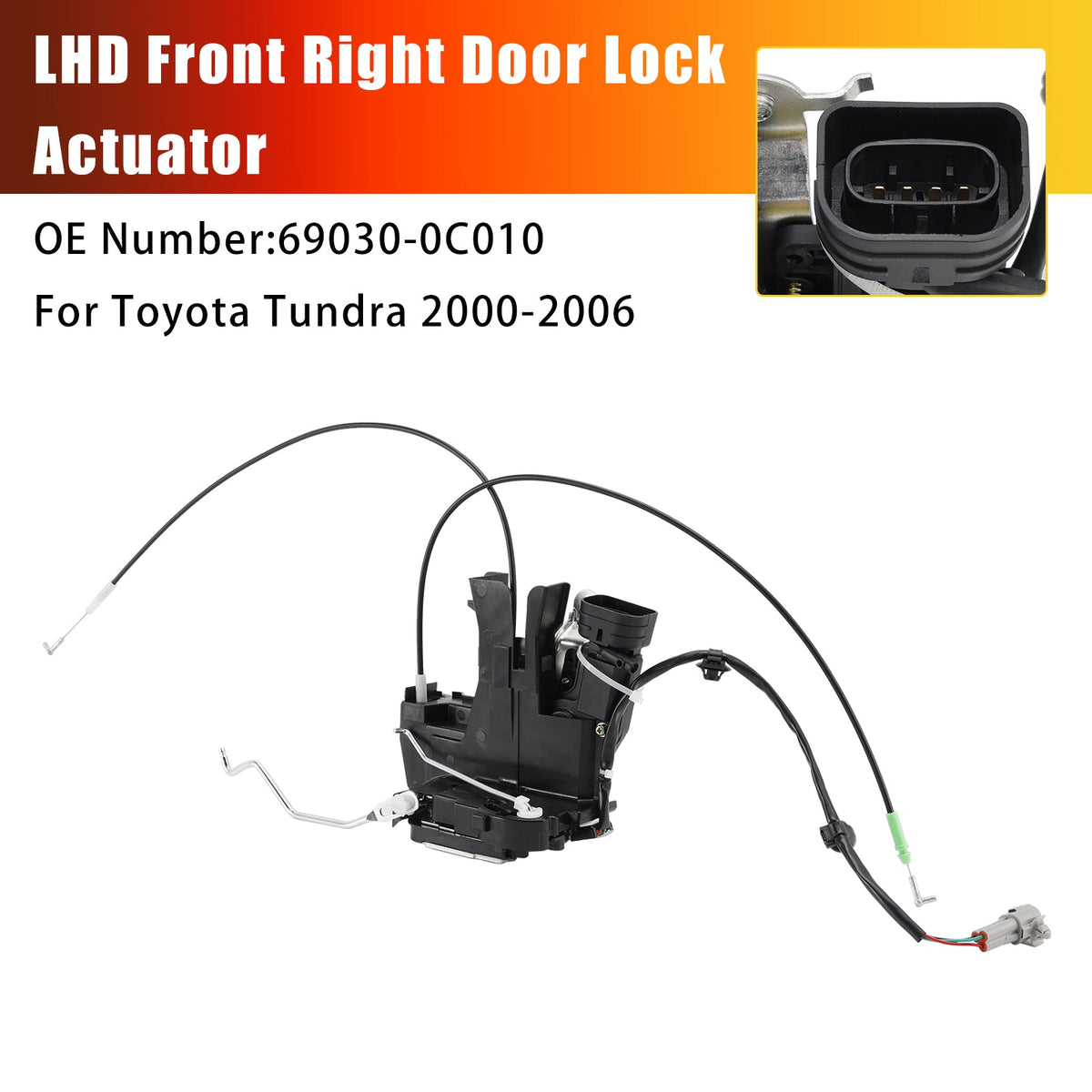Toyota Tundra 2000-2006 Front Right Door Lock Actuator Assembly 69030-0C010