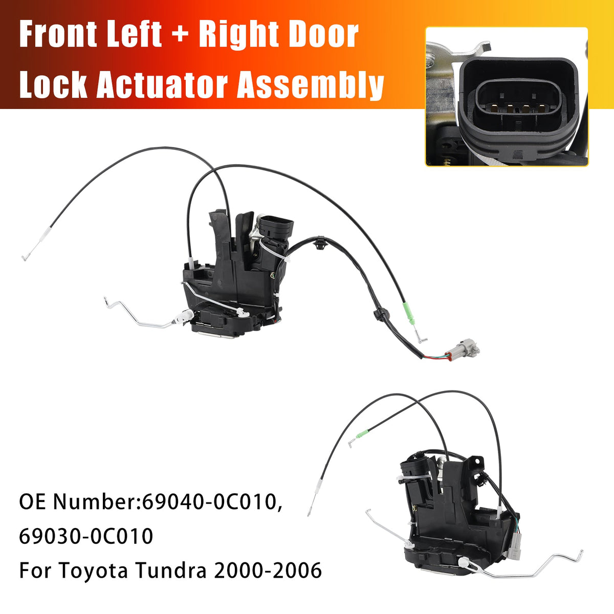Front Left Right Door Lock Actuator 69040-0C010 69030-0C010 For Toyota Tundra 2000-2006