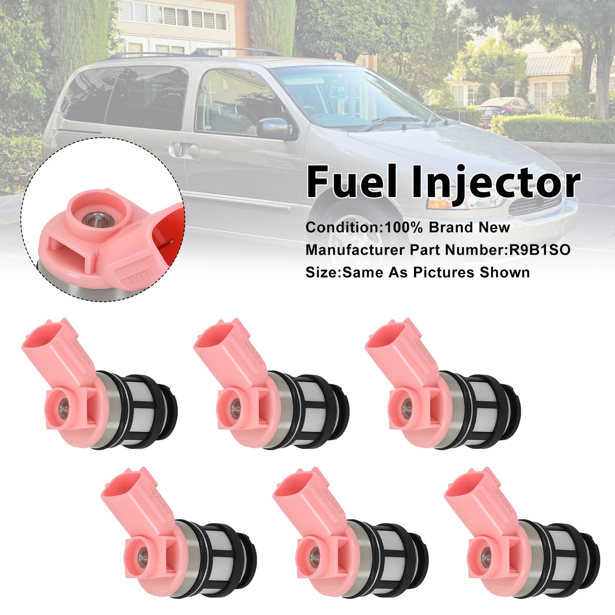 Nissan Frontier Xterra Quest 3.3L V6 16600-9S200 6PCS Fuel Injector