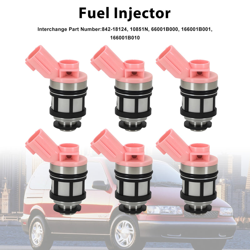 Nissan Frontier Xterra Quest 3.3L V6 16600-9S200 6PCS Fuel Injector