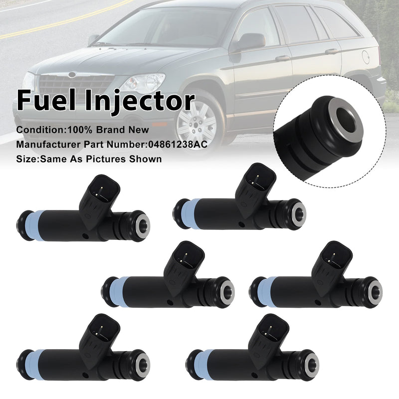 Chrysler 2005-2008 For Dodge 3.8L V6 04861238AC 6PCS Fuel Injector