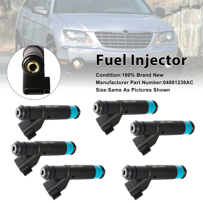 Chrysler 2005-2008 For Dodge 3.8L V6 04861238AC 6PCS Fuel Injector
