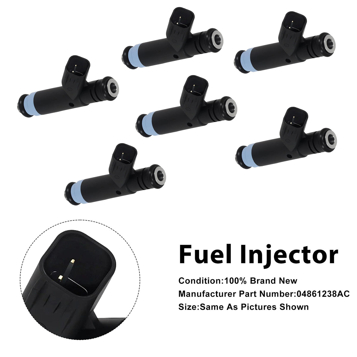 Chrysler 2005-2008 For Dodge 3.8L V6 04861238AC 6PCS Fuel Injector