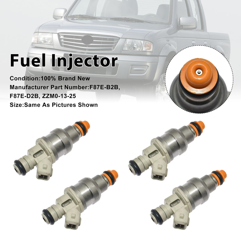 Ford Ranger For Mazda B2500 F87E-D2A 4PCS Fuel Injector