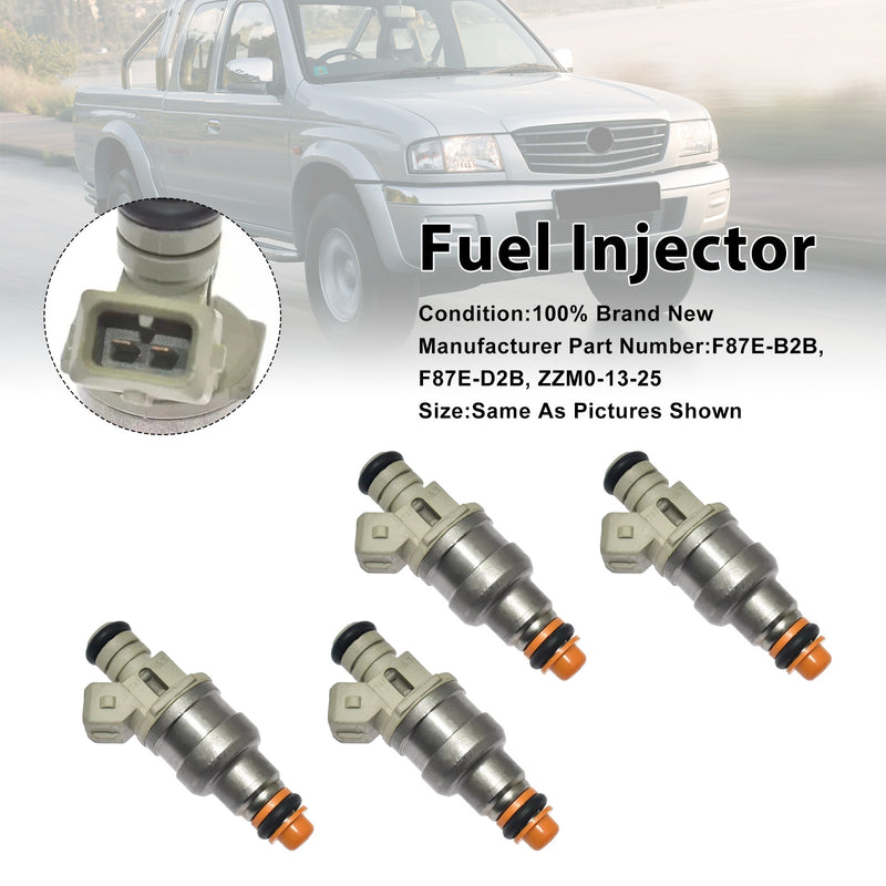 Ford Ranger For Mazda B2500 F87E-D2A 4PCS Fuel Injector
