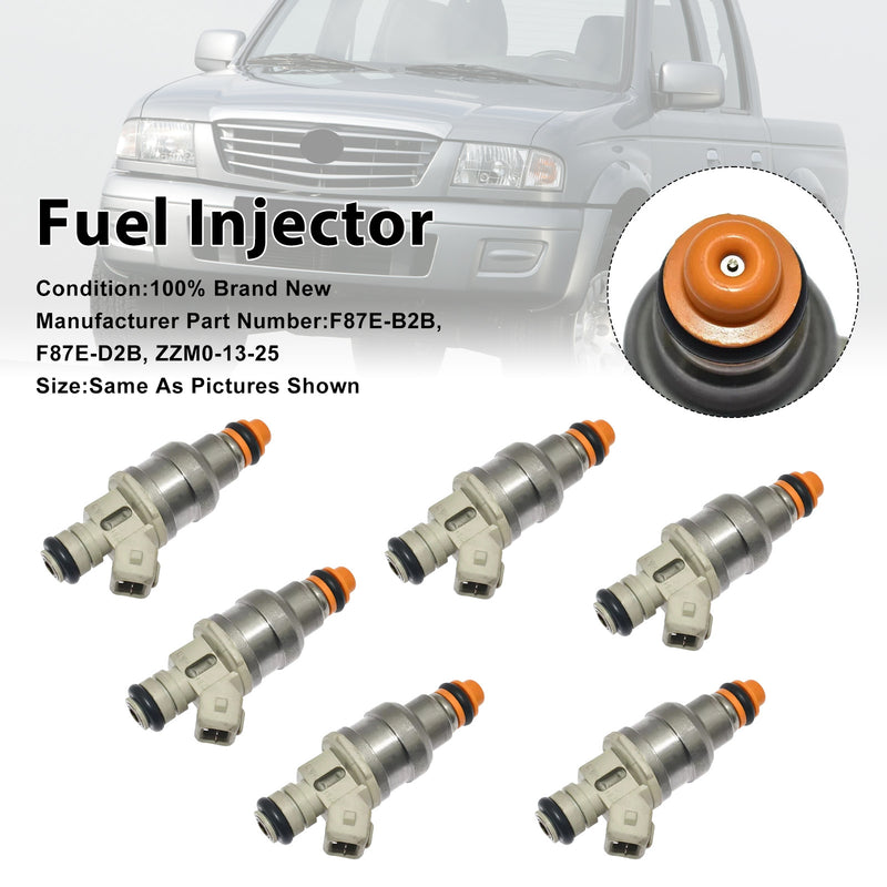 Ford Ranger For Mazda B3000 Sable 3.0L V6 F87E-D2A 6PCS Fuel Injector