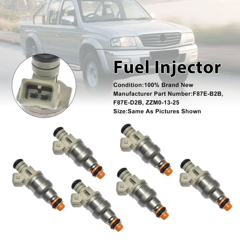 Ford Ranger For Mazda B3000 Sable 3.0L V6 F87E-D2A 6PCS Fuel Injector