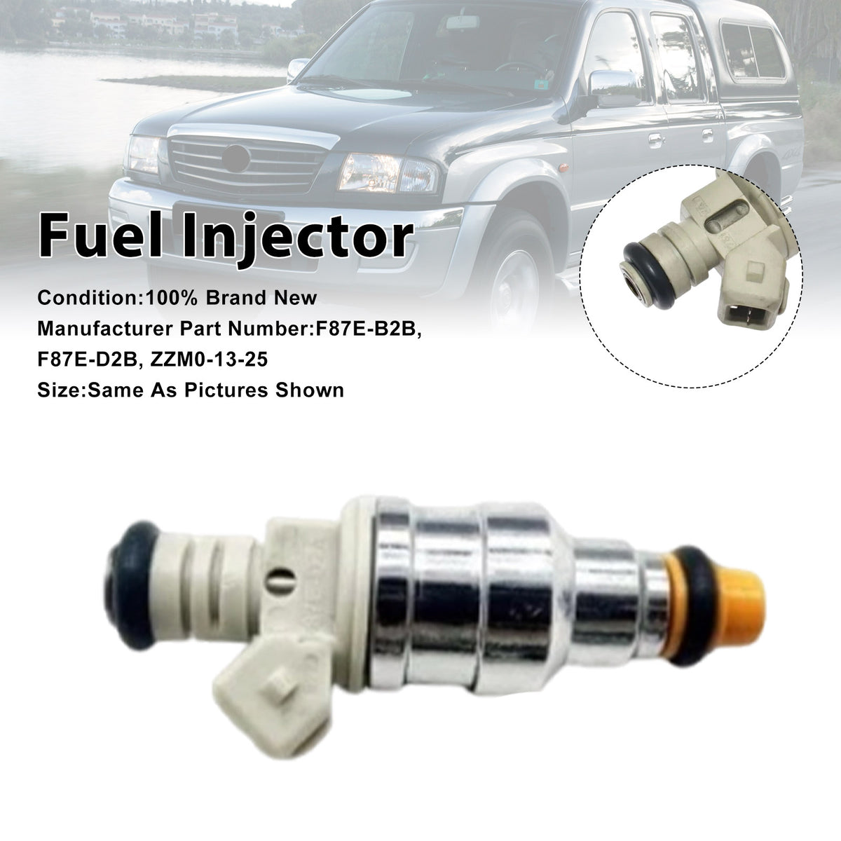 Ford Ranger For Mazda B3000 Sable 3.0L V6 F87E-D2A 1PCS Fuel Injector