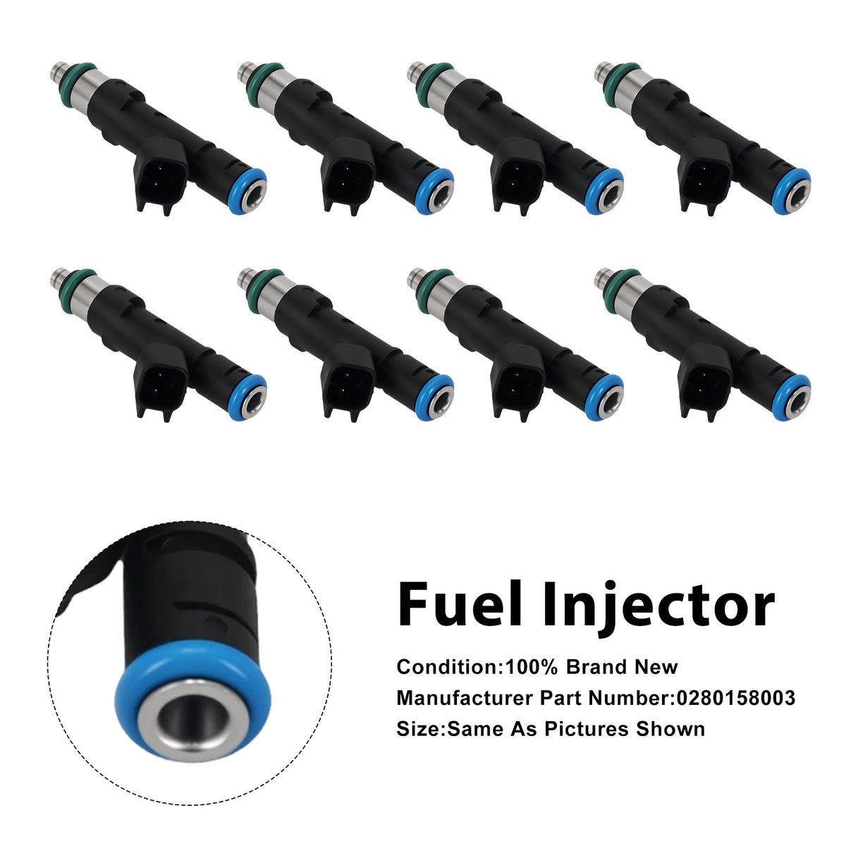 Ford F-150 Lariat 5.4L V8 04 0280158003 8PCS Fuel Injector