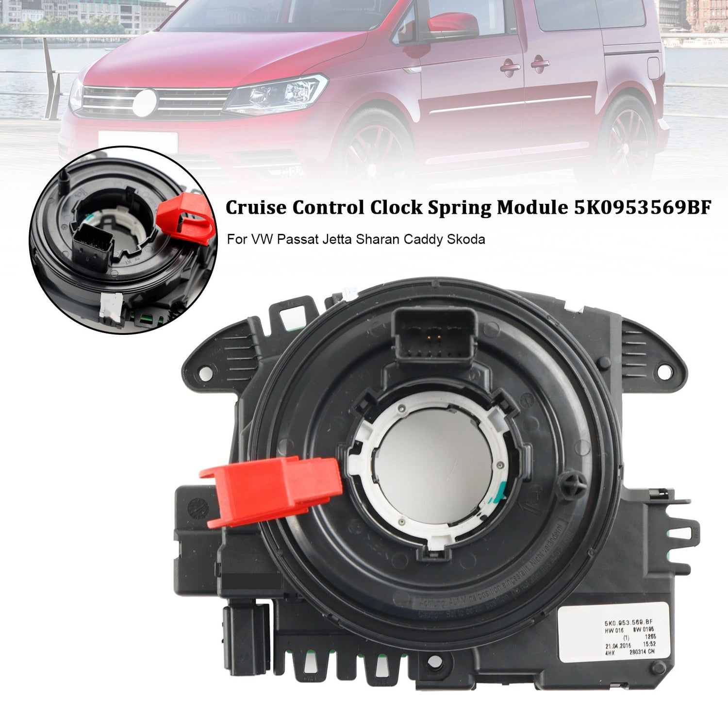 VW Sharan/Syncro/4motion 2016-2023 5K0953569BF Cruise Control Clock Spring Module