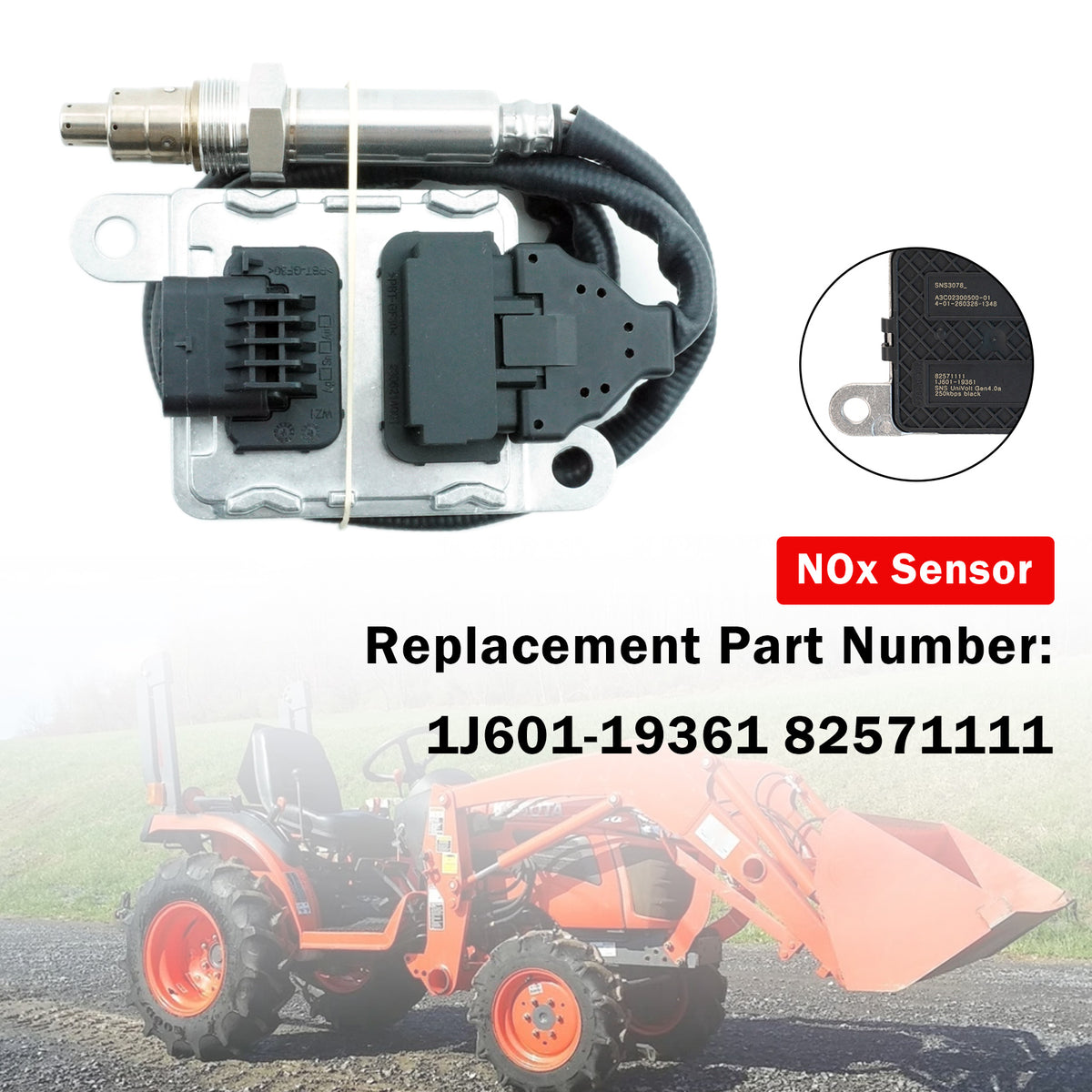 1J601-19361 82571111 Nitrogen Oxide Sensor NOX Sensor For Kubota Tractor