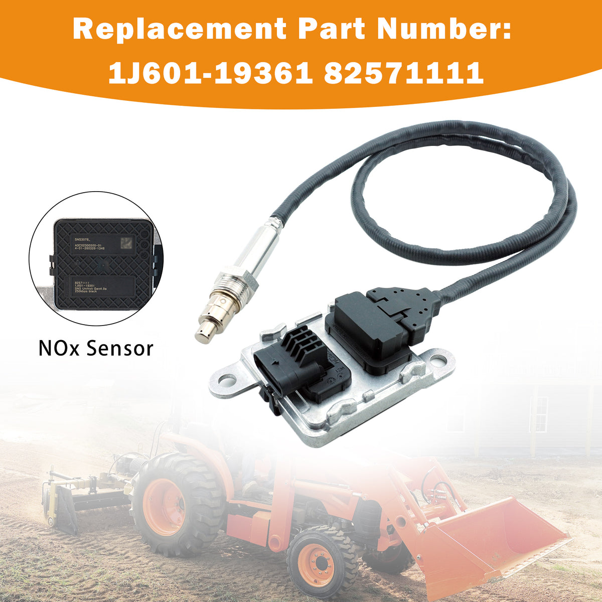 1J601-19361 82571111 Nitrogen Oxide Sensor NOX Sensor For Kubota Tractor