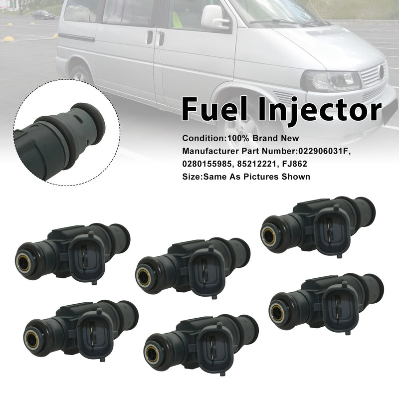 Volkswagen Jetta 2002-2004 EuroVan 2001-2003 0280155985 6PCS Fuel Injector