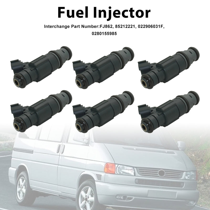 Volkswagen Jetta 2002-2004 EuroVan 2001-2003 0280155985 6PCS Fuel Injector