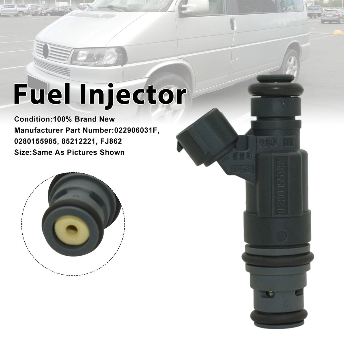 Volkswagen Jetta 2002-2004 EuroVan 2001-2003 0280155985 1PCS Fuel Injector