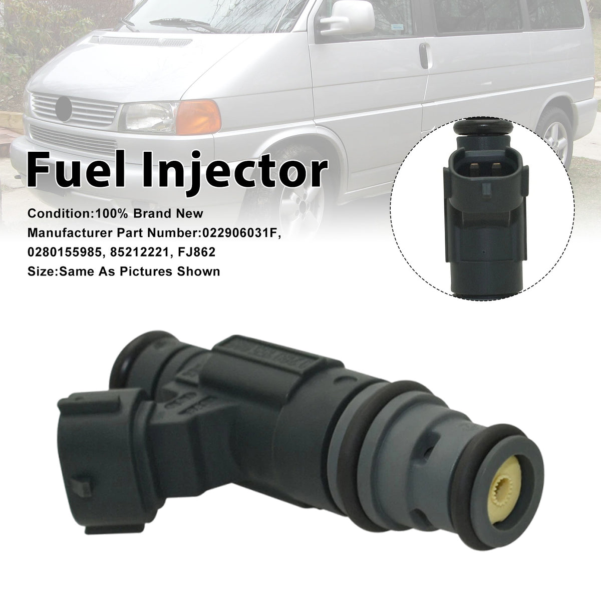Volkswagen Jetta 2002-2004 EuroVan 2001-2003 0280155985 1PCS Fuel Injector