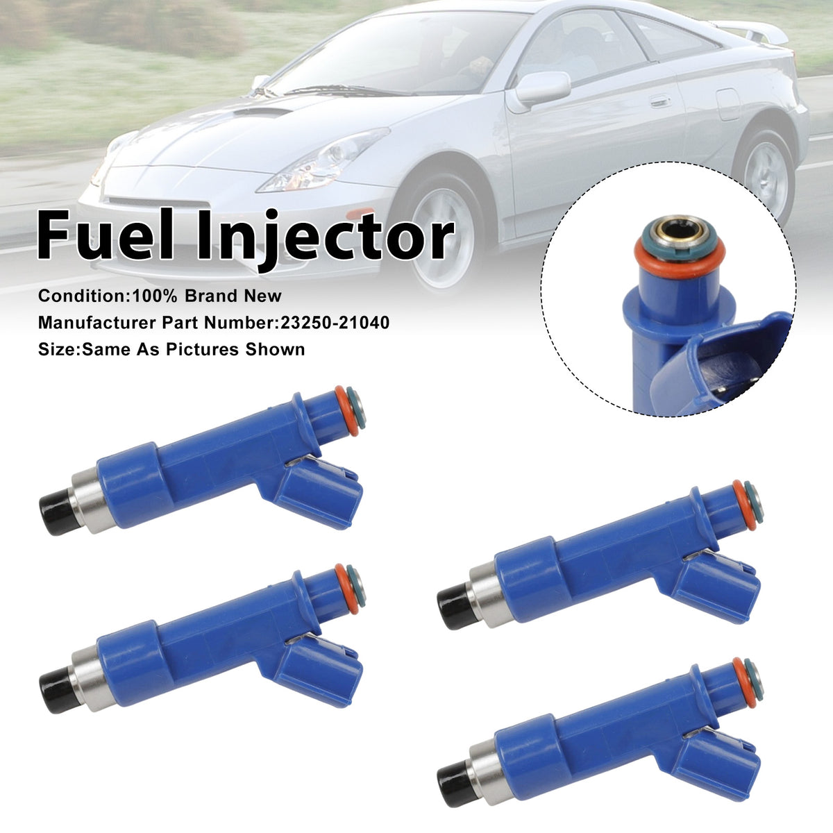 Toyota Yaris 1.5L 2006-2014 Celica 2003-2005 23250-21040 4PCS Fuel Injector