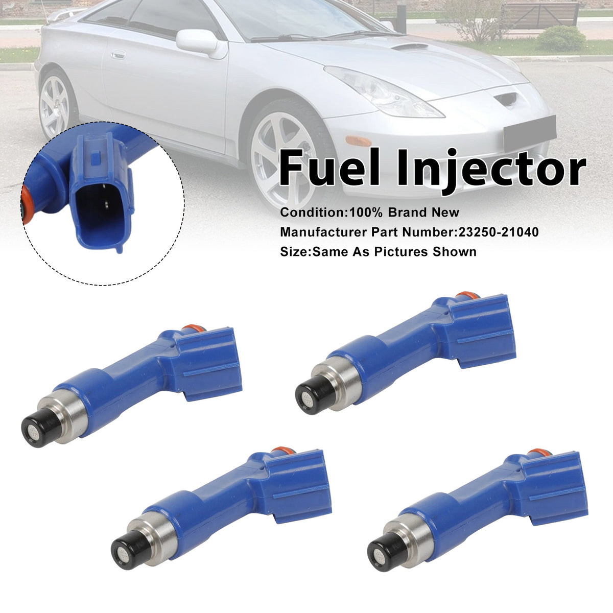 Toyota Yaris 1.5L 2006-2014 Celica 2003-2005 23250-21040 4PCS Fuel Injector