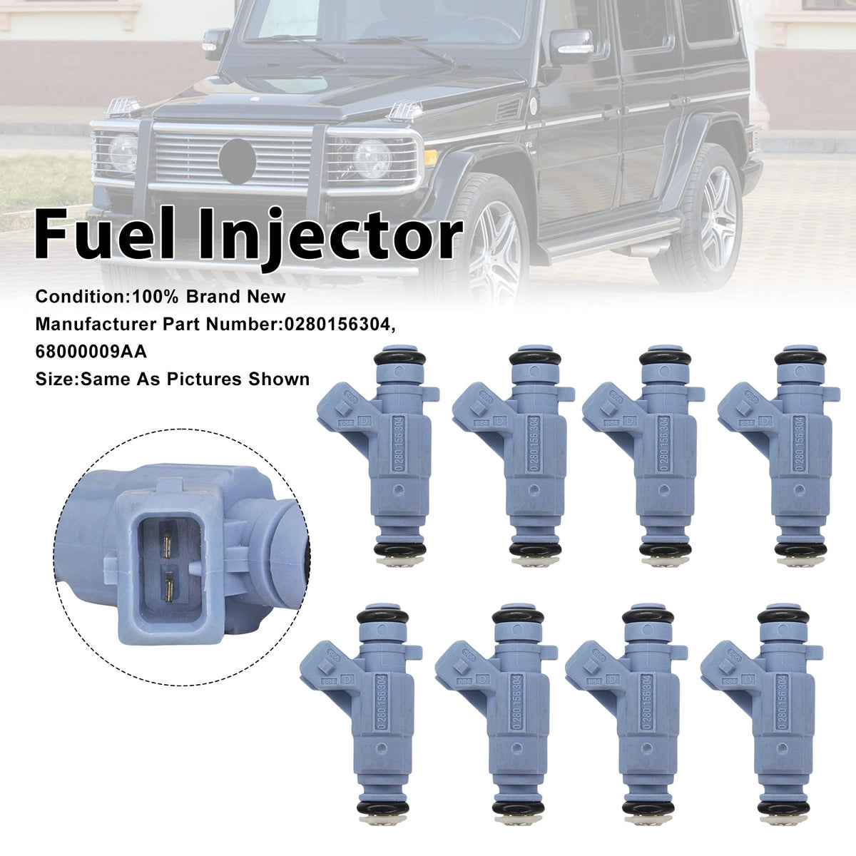 Mercedes-Benz E55 S55 CL55 2003-2006 0280156304 8PCS Fuel Injector