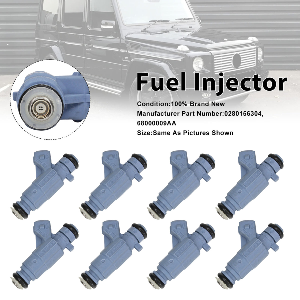 Mercedes-Benz E55 S55 CL55 2003-2006 0280156304 8PCS Fuel Injector